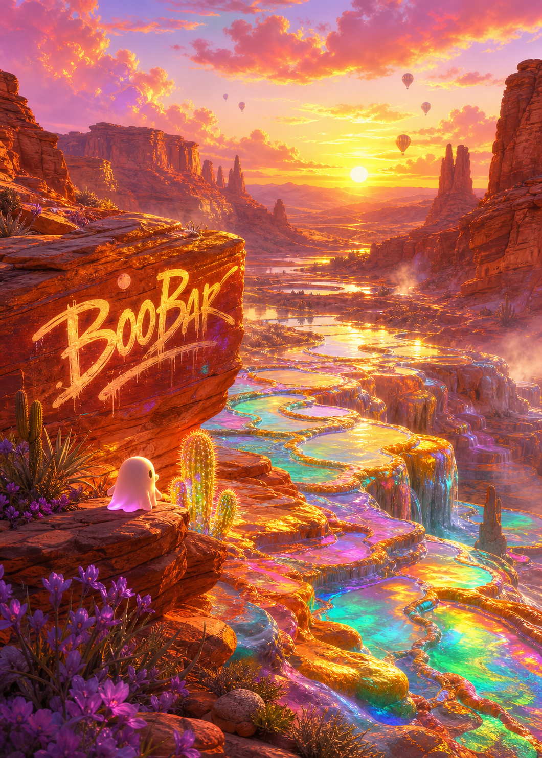 BooBar desert canyon landscape card